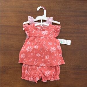 Carter's Pink Floral Kids Matching Set 3 Piece